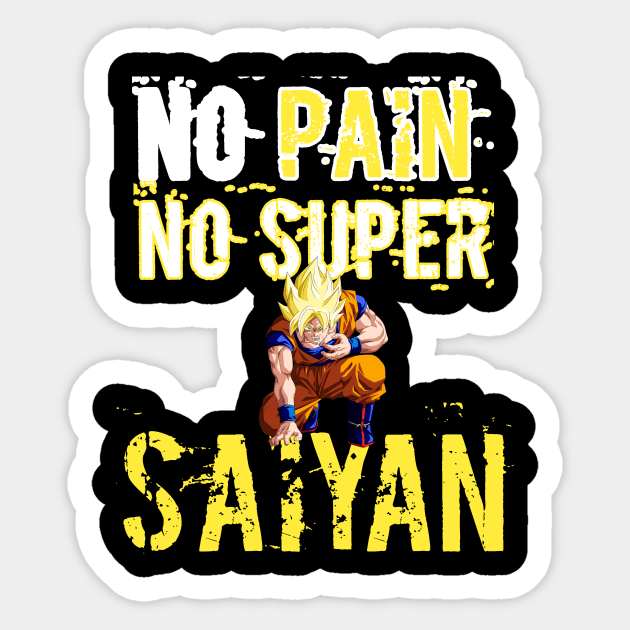 no pain no super saiyan Sticker by houssem